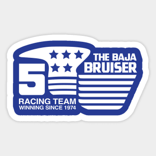 1974 - Baja Bruiser (Original - White on Blue) Sticker